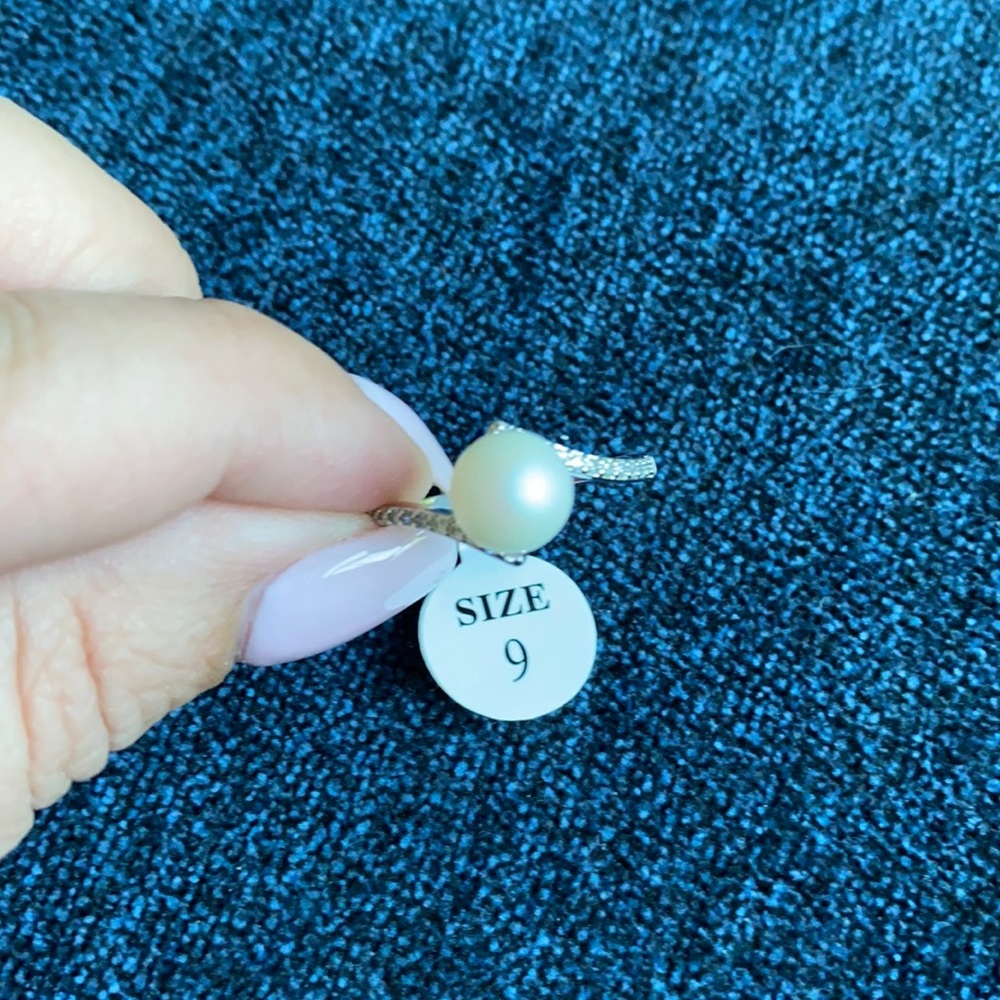 Fragrant jewels faux pearl ring